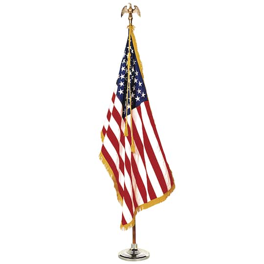 Annin Colonial Nyl-lo&#xAE; Complete Mounted U.S. Flag Set